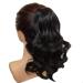Short Wavy Ponytail Extensions Synthetic Claw Ponytail 40cm 90g Brown Black Ladies Wig 16inches #1
