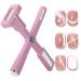 Nail magnet set multifunctional cross-cat eye magnet for nails with silicone protective shell magnetic nail polish magnet tab for nails cat eye nail design tools nail art accessories (pink)