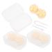Kalafina 3st contact lens container plastic container mini mirror film container for contact lens eye care container from small bracket Accompanying box storage box yellow 7x4.5x2.5cm