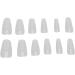 False Nails Tips Multi Size Full Cover Ultra Thin Clear Nail Tips Semi Frosted for Home DIY (12#) - Buy Online on GoSupps.com