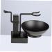 Buy Minkissy Stainless Steel Men's Shaving Set | Razor Holder & Brush Stand with Bowl - International Shipping Available - Buy Online on GoSupps.com