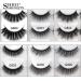 Buy 5 Pairs Long 3D False Eyelashes Natural Look - G806 Black Eyelash Extensions for Glamorous Makeup | International Shipping Available - Buy Online on GoSupps.com