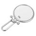 Heavenant hand-held cosmetic mirror foldable double-sided make-up mirror with 1-/ 10x magnification for make-up shaving and facial care (silver)