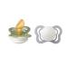 BIBS Couture pacifier 2-pack BPA-free jaw-friendly shape. Natural rubber/latex size 2 (6-18 months) Sage/Cloud Night