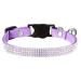 haoyueer Rhinestones Dog Cat Collars with Bell Bling Pet Puppy Collars with Soft Velvet Crystal Collars Girl Jeweled Necklace (Purple)