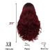 Red Long Wavy Wigs for Women | Synthetic Ombre Black to Red Curly Hair Wig for Halloween Cosplay - Buy Online on GoSupps.com