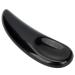 Mini Makeup Mask Spatula Curved Cosmetic Spatula Scoop Mini Gua Sha Jadestone Curved Makeup Eye Cream Cosmetic Spatula (Black)