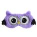 EXCEART Owl Eye Cover Kids Sleep Cute Novelty Cartoon Animal Owl Sleeping Plush Light Blocking Eye Shade Cover Blindfold with Elastic Strap for Kids Adult Night Sleeping Purple Sleeping Blindfold