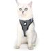 Cat dishes and line ultra -light for escape protection adjustable soft network step in padded padding running vest jacket for kitten pets puppy m (1 Pack) New gray