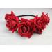 Floral Fall Rose Flower Crown Garland Festival Wedding Hair Wreaths Headbands F-32 (Red) - Buy Online on GoSupps.com