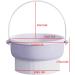 AWOCAN 3 in 1 Makeup Brush Cleaner Bowl Foldable Portable Cleaning Tool for Brushes Powder Puffs Sponges (Purple) - Buy Online on GoSupps.com