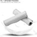 Vintage PU Leather Bike Handlebar Grips - Anti-Slip Hand-Stitched Grips for MTB, BMX, Road, Mountain Bikes - White - Buy Online on GoSupps.com