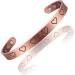 Heart Shape Copper Bracelets Rings Set for Women - Natural Arthritis Therapy for Joint Pain Relief - Health Jewelry Gift - Buy Online on GoSupps.com