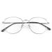 LINVO Glasses Without Prescription Women Classic Metal Frame Glasses Frame Vintage Glasses Cat Eye Fake Glasses Silver