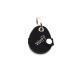 Copter farm dog brand bag for dogs on the collar |With engraving push button |Art leather real leather |Dog brand |Individually engraved on both sides (black oval) black oval