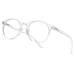 Lanomi round reading glasses Blue light filter Light visual aid with spring hinge reading aid women men oval glasses with strength fashion accessory for men women transparent 1.25 x