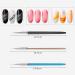 Aoshang 3pc Nail Art Liner Brushes Set for UV Gel & Acrylic Design - Nail Dotting Painting Drawing Pen - Sizes 7/9/11mm - Buy Online on GoSupps.com