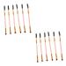Didiseaon Eye Brow 12 Pcs Eyebrow Brush Mascara Brush Wooden Artificial Fiber Eyebrow Powder Miss Spoolie