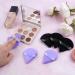 Auauy 6 PCS Triangle Makeup Powder Puffs - Washable & Reusable Blend Tool for Loose Powder & Foundation - Black & Violet Sponges - Buy Online on GoSupps.com