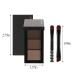 3 Color Eyebrow Makeup Kit - Professional Brow Contour Palette Waterproof & Long-lasting Eyebrow Filler Powder with Mirror & Brush - #01 - Buy Online on GoSupps.com