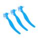HomsfoU 6st double prosthesis nursing comb prosthesis cleaning brush can for back massage curved prosthesis brush shoe enlargement toothbrush braces braces bathing brush