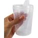 Medi-Inn 250ml Beak Cup Set - 5 Lower Parts & 10 Lids (12x10mm & 4x4mm) | Transparent | International Shipping - Buy Online on GoSupps.com