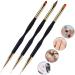 10 set 3 Pieces Nail Art Pen with Handle Line Drawing Double Heads Gel Glitter Brush Manicure Tool Beauty Supply for Professional Salon 10 set Multicolour  - Buy Online on GoSupps.com