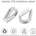 4Pcs 1/2 Wire Rope Chain Thimble Set - Boat Rigging Anchor Splicing | 316 Stainless Steel - Buy Online on GoSupps.com