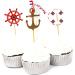 KICHOUSE 24pcs Wedding Cake Decorations Appetizer Picks Funny Cake Topper Nautical Cake Topper Sailboat Cake Topper Nautical Cupcake Picks Birthday Nautical Topper Ocean Top Hat Insert Card - Buy Online on GoSupps.com
