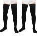 2 Pairs Thigh High Men's Compression Socks 20-30 mmHg Compression Stockings with Silicone Grip Men's Dress Socks for Swelling Closed Toe Medium