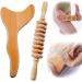 Massage tools massage rolls massage tab massage tool 2-in-1 wood therapy massage tools 2-part lymphatic drainage massager anti-cellulite set