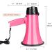 Portable 20 Watt Pink Megaphone Bullhorn with Voice/Siren Modes - Volume Control and Strap Included - Buy Online on GoSupps.com