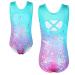 TFJH E Gymnastics Leotards for Girls Ballet Dancewear Practice Outfits Cross Back One Piece 3-12Y 5-6Years A Blue Dot