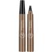 4 Point Eyebrow Pencil 4 Point Eyebrow Marker Pencil - Eyebrow Marker Black For Nature Simulation Wild Eyebrows Quick Dry Long Wear No Smudge Dark Brown - Buy Online on GoSupps.com