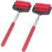 Adjustable Telescopic Back Massage Roller - 2 Piece Stainless Steel Relief Device for Full Body Use - Portable & Easy to Use (Red) - Buy Online on GoSupps.com