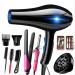 Occus Hair Dryer for Travel&Home Lightweight Negative Ionic Hair Blow Dryer 3 Heat Settings Cool Settings with 5 Accessories - (Color: Silver) - Buy Online on GoSupps.com
