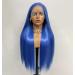 VEBONNY Royal Blue Synthetic Lace Front Wig - Silky Long Straight Hair for Women | Midnight Sapphire -825 - Buy Online on GoSupps.com