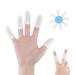 Decproch Finger Protectors Finger Bandages Tubular Finger Cots Breathable Finger Tip Support Tape Silicone Thumb Protector for Hand Eczema Finger Cracking Finger Protection 14 PCS White Breathable White