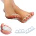 4x Silicone Gel Toe Separator & Hallux Valgus Toe Stretcher - Premium Forefoot Pads for Pain Relief | International Shipping Available - Buy Online on GoSupps.com