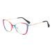 Blue Light Blocking Cat Eye Glasses for Men Women Retro UV400 Clear Lens Computer Eyewear Colorful-gold