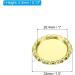 PATIKIL 1 Inch Flat Decorative Bottle Caps 50 Pack Craft Bottle Pendant Trays Double Sides Printed for DIY Pendants Craft Scrapbooks Gold Tone - Buy Online on GoSupps.com