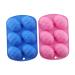 Alipis 2pcs Six Egg Mold Easter Egg Shapes Baking Mold Easter Egg Molds Silicone Egg Candle Mold Silicone Molds Gummy Mold Baking Pan Easter Silicone Mould Silica Gel Cake Chocolate Mold