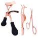 Meetory Eyelashes Accessories Tools - Eyelash Curlers  Fake Eyelashes Applicator Tool & Eyebrow/ Fake Eyelashes Scissors(Rose Golden)