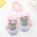 iNelihoo Toddler Baby Deer Christmas Mittens with String | Fleece Lined Winter Gloves for Age 1-4Y Pink - Buy Online on GoSupps.com