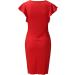 Briskorry V-Neck Floral Business Dress for Ladies - Elegant Summer Party Dress with Ruffled Hem & Sleeveless Design - Vintage Style M Red - Buy Online on GoSupps.com