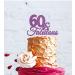 60 & Fabulous Birthday Cake Topper with Bold Swirly Design for 60th Birthday Celebration Made in UK - Light Purple