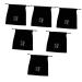 Baluue 6 Pcs Hair Dryer Storage Bag Hair Dryer Bag Hotel Hair Dryer Pouch Jewels for Hair Black Flannel