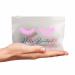 BRAWNA 60 Pck Reusable Travel Makeup and Accessory Bag, Pink Lash Bags, Case for Makeup Brushes in Bulk, Cute Collection - size 6x8 in 6x8in 60 pck Frosted