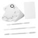 ABOOFAN 3ensembles Palette de M lange Acier Inoxydable Argent e avec Spatule pour Cosm tiques Palettes de Maquillage Pratiques et Fonctionnelles