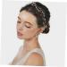 Housoutil Crystal Double Hair Comb Bridal Hair Vine Accessories Black Hair Bow Hair Comb Accessory Hair Jewelry for Wedding Childrens Crown Classic Bride Headgear Alloy - Buy Online on GoSupps.com